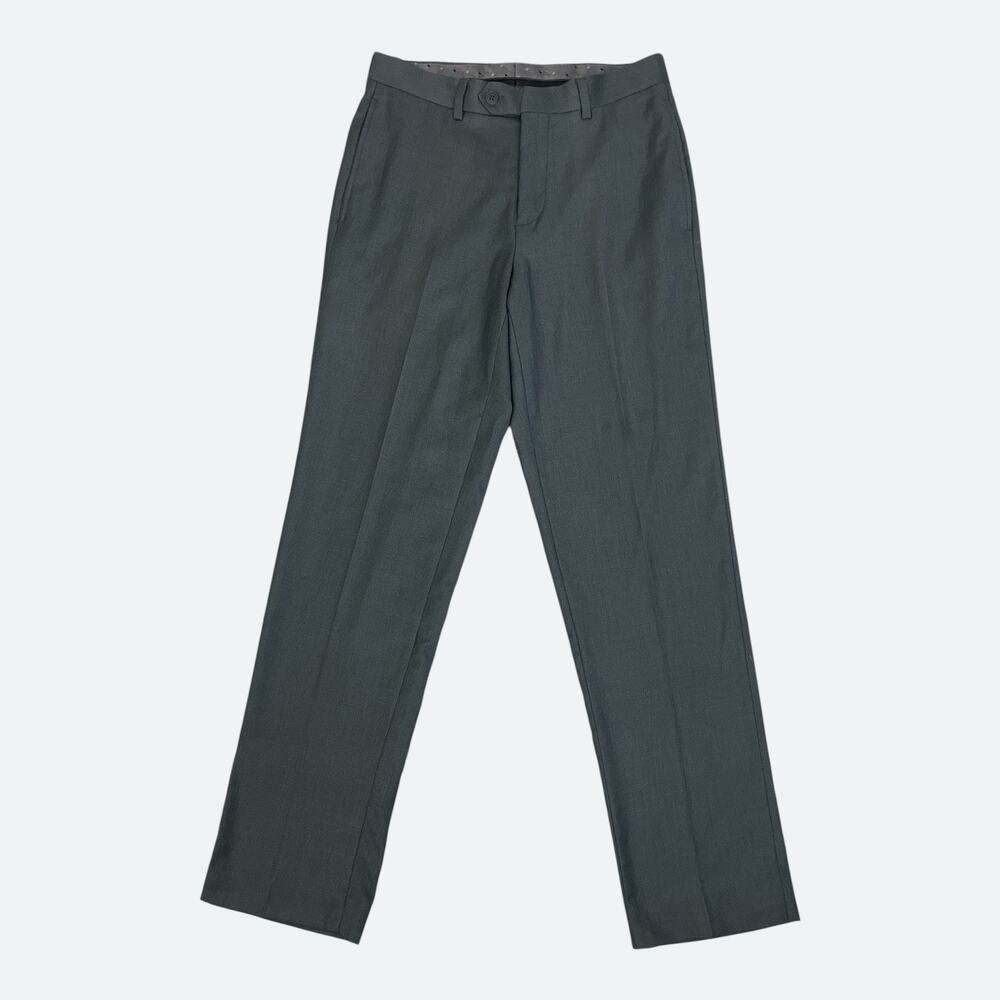 Pronto Uomo Mens Grey Flat Front Dress Pants